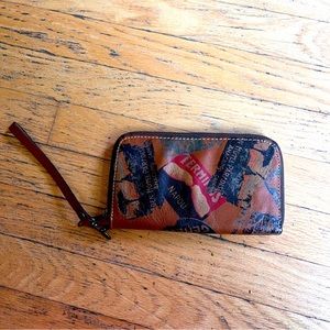 Patricia Nash zip around Leather Italy Travel Wallet